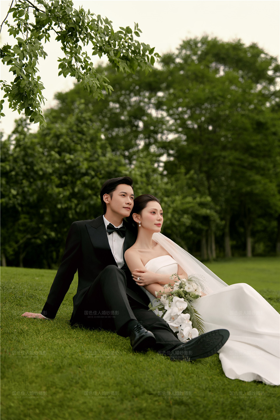 厦门婚纱照性价比婚纱照推荐森系草坪婚纱照推