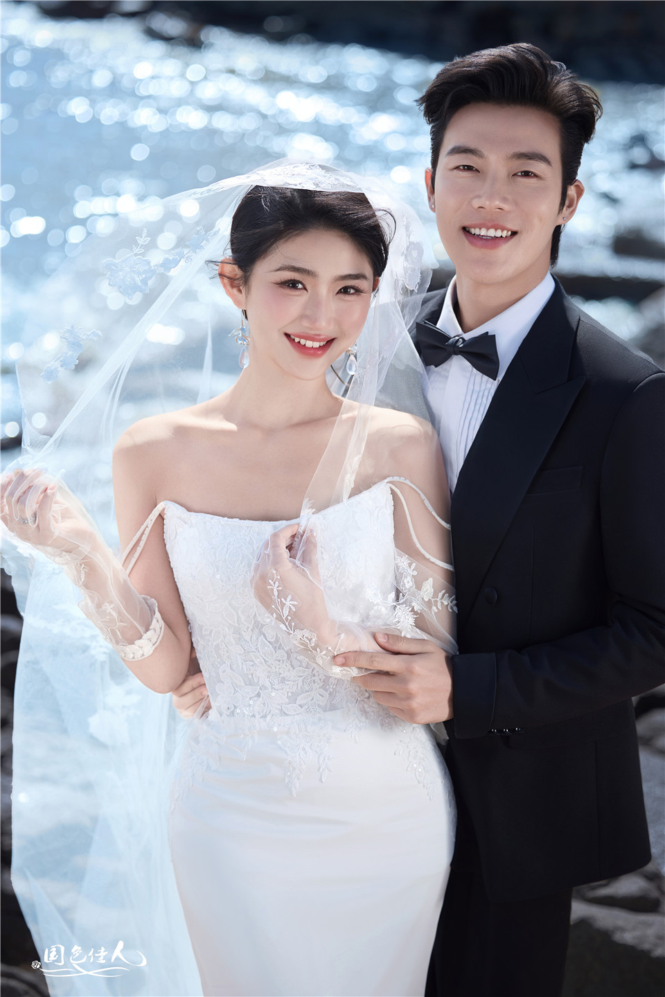 厦门婚纱摄影口碑商家推荐国色佳人性价比礁石